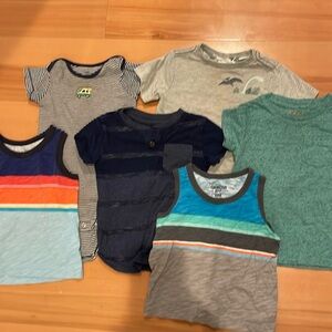 Set of 6 boys summer tops